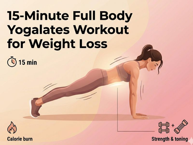 15-minute full body Yogalates workout for weight loss at home