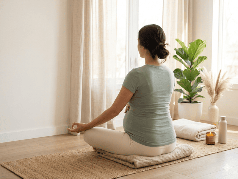 The pelvic floor plays a crucial role during pregnancy, birth, and recovery. During pregnancy, it must support the increasing weight of the growing baby while remaining flexible enough to allow for delivery. This delicate balance — strength and suppleness — is exactly what prenatal yoga for pelvic floor strength develops. The course includes specific pelvic floor exercises in every phase, progressing from awareness and activation in the first trimester to more targeted strengthening in the second, and release and lengthening work in preparation for birth in the third. Pelvic floor exercises during pregnancy in this course are taught with the breath at the centre — because the pelvic floor and the diaphragm work as a coordinated unit, and teaching them together produces far better results than isolated Kegel exercises done without breath awareness.