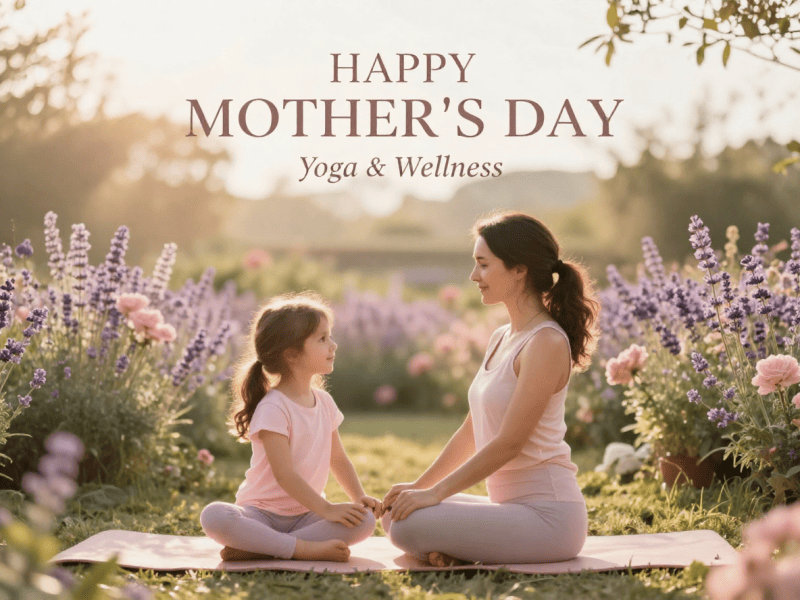 Mom practicing Mother's Day yoga self-care routine with Yogalates by Rashmi Ramesh