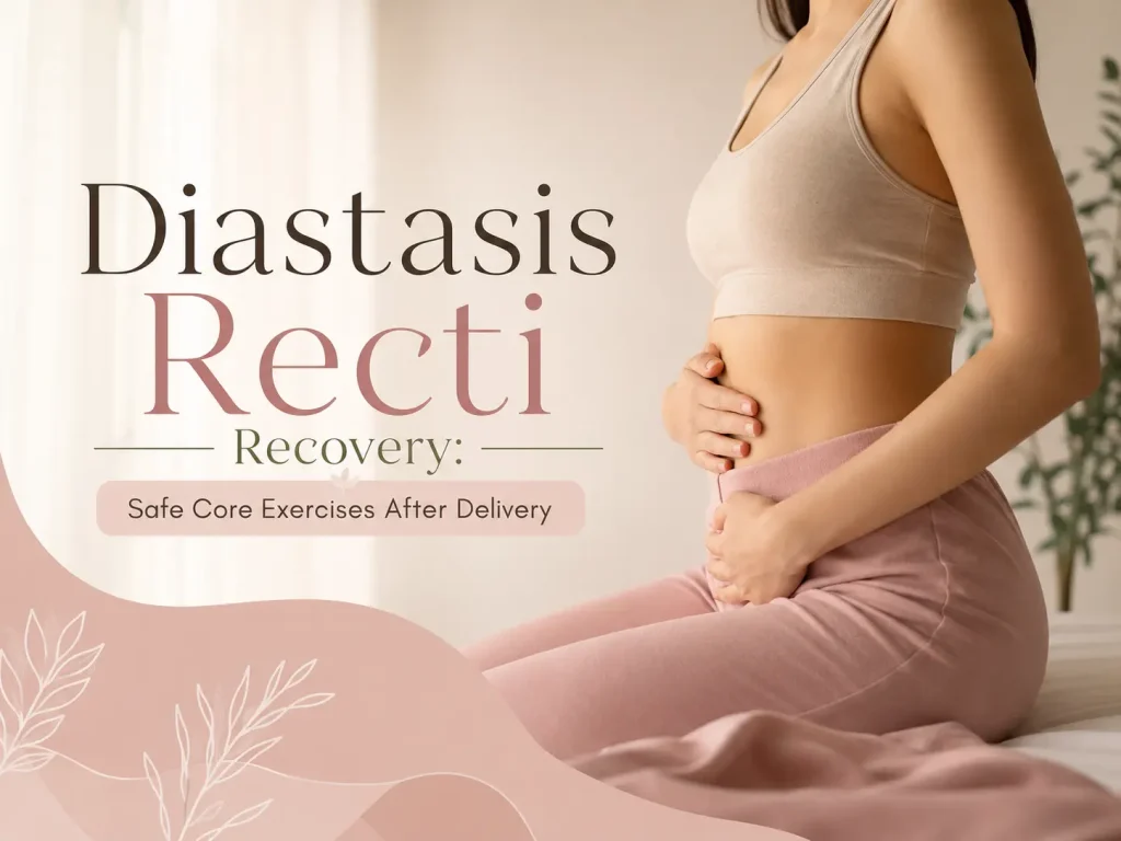 diastasis recti recovery safe core exercises after delivery — Yogalates with Rashmi Ramesh