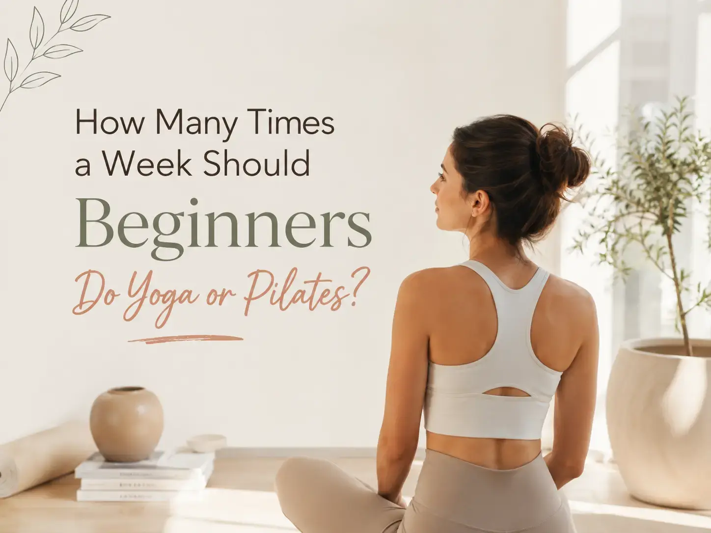Beginner practising Yoga and Pilates at home following a weekly workout routine to improve strength, flexibility, posture, and overall fitness.
